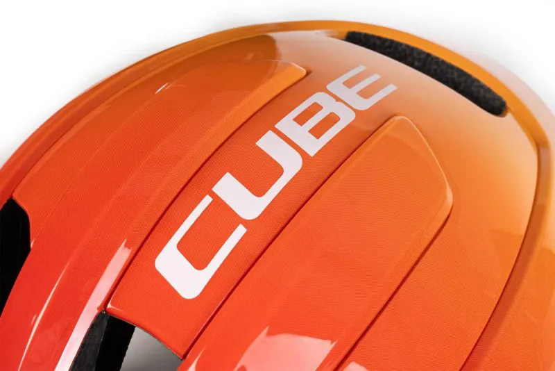 CUBE HERON HELMET IN WHITE/ORANGE-4
