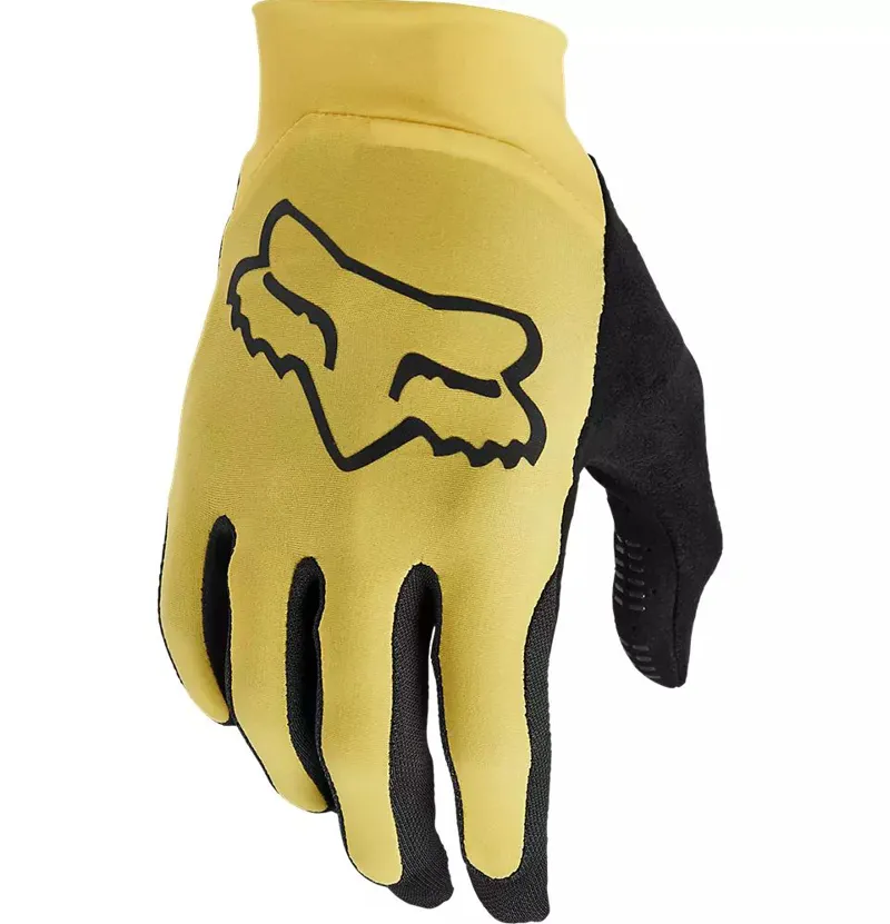 Fox Racing Flexair Full Finger Gloves in Pear Yellow