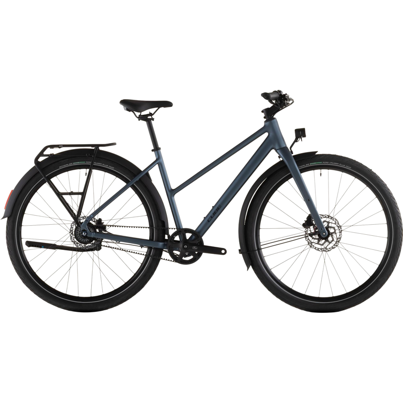 Balfes Bikes Cube Editor Pro Fe Trapeze Hybrid Bike 2026 in Mineralblue/Chrome | Free postage over £30, £10 off first order, price match & 0% finance.