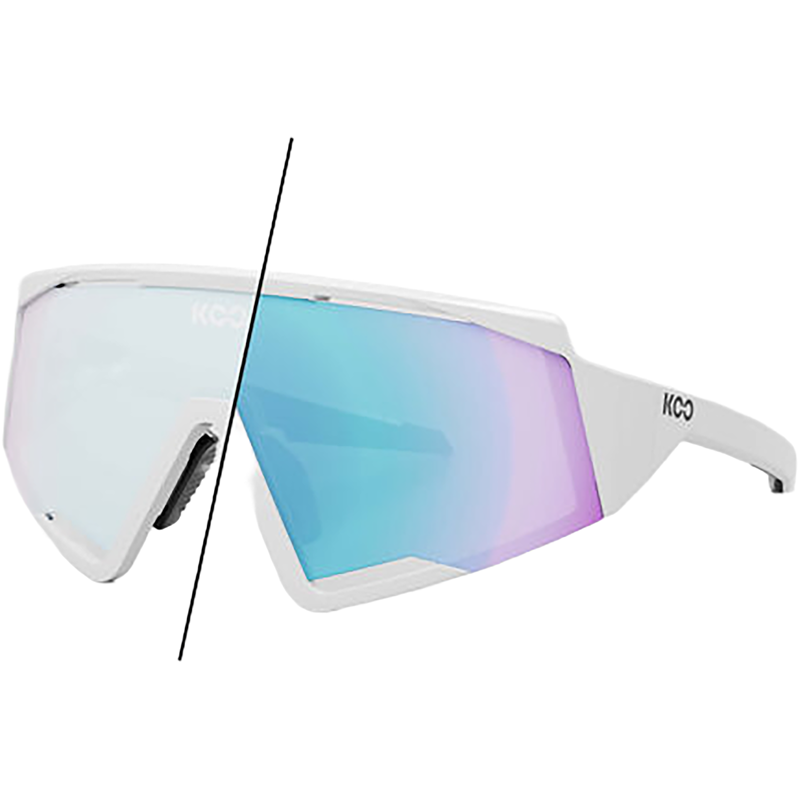 Balfes Bikes Koo Spectro Sunglasses in White/Photochromic Turquoise Mirror | Free postage over £30, £10 off first order, price match & 0% finance.