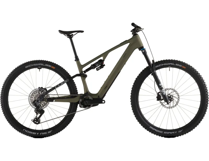 Cube AMS Hybrid one44 c:68x Tm 400x Electric Full Suspension Mountain Bike 2026 in Reedgreen/Matrix