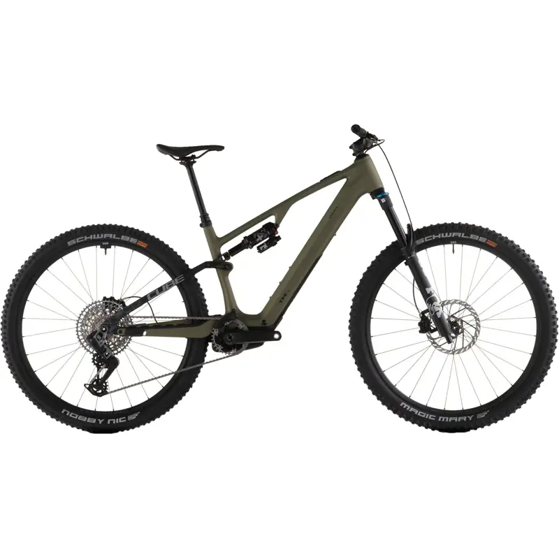 Balfes Bikes Cube AMS Hybrid one44 c:68x Tm 400x Electric Full Suspension Mountain Bike 2026 in Reedgreen/Matrix | Free postage over £30, £10 off first order, price match & 0% finance.