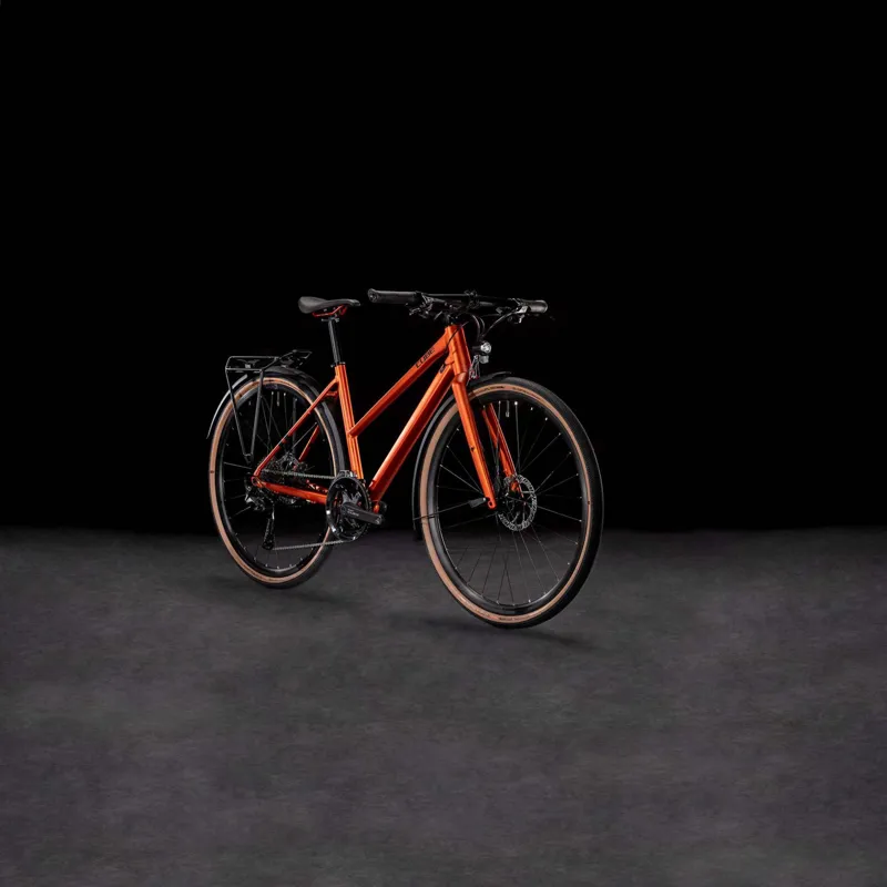 Cube Nulane Pro Fully Equipped Women's Hybrid Bike 2025 in Fireorange/Black-6