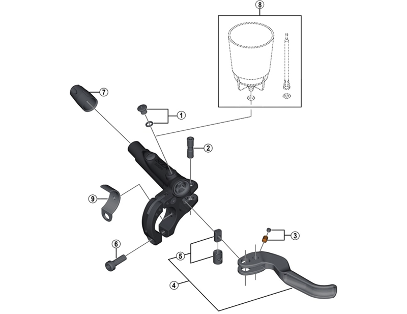 Balfes Bikes Shimano BL-M9000 lever axle | Free postage over £30, £10 off first order, price match & 0% finance.