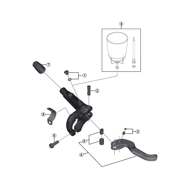 Balfes Bikes Shimano BL-M9000 lever axle | Free postage over £30, £10 off first order, price match & 0% finance.