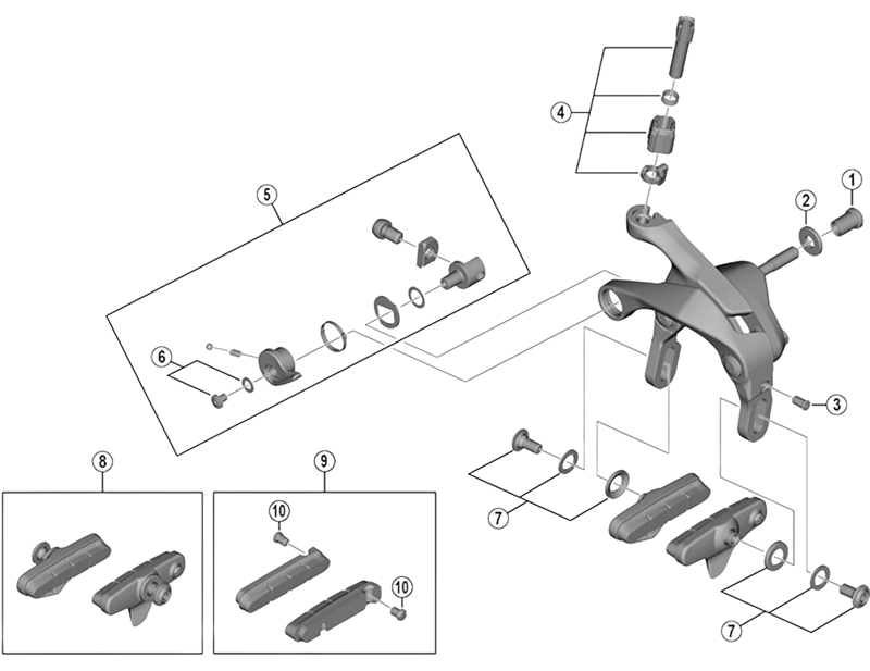 Balfes Bikes Shimano BR-7800 pivot nut for front - 27 mm | Free postage over £30, £10 off first order, price match & 0% finance.
