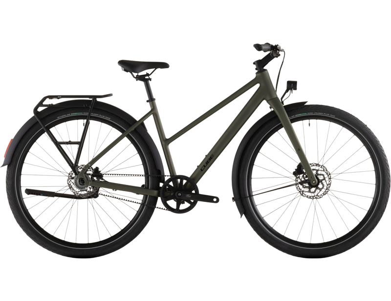 Balfes Bikes Cube Editor One Fe Trapeze Hybrid Bike 2026 in Reedgreen/Black | Free postage over £30, £10 off first order, price match & 0% finance.