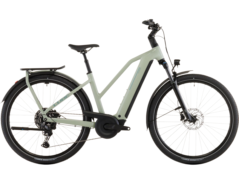 Cube Kathmandu Hybrid One 800 Trapeze Electric Hybrid Bike 2026 in Pea Green