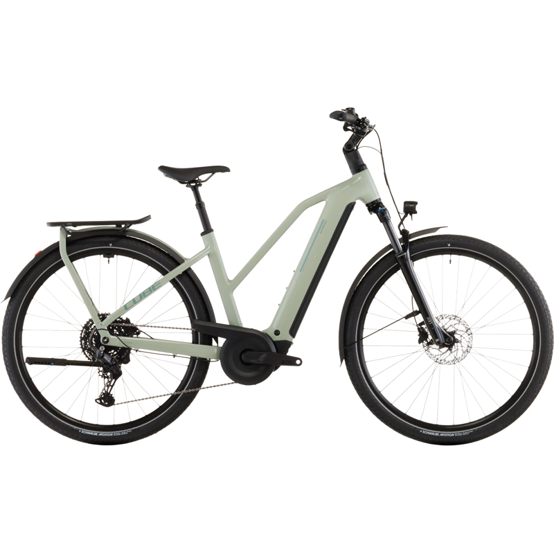 Balfes Bikes Cube Kathmandu Hybrid One 800 Trapeze Electric Hybrid Bike 2026 in Pea Green | Free postage over £30, £10 off first order, price match & 0% finance.