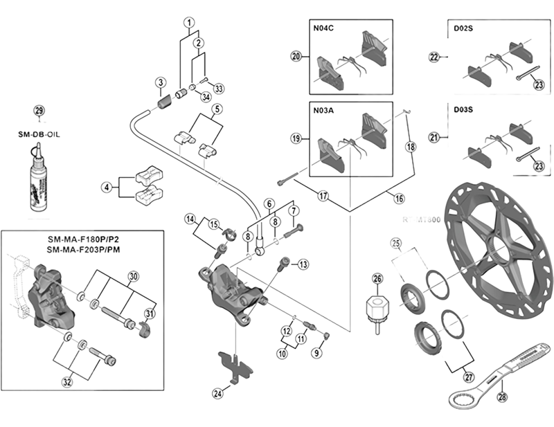 Balfes Bikes Shimano BR-M965 bleed nipple and seal ring | Free postage over £30, £10 off first order, price match & 0% finance.