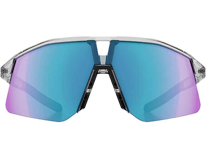 Koo Hype Sunglasses in Crystal/Turquoise Mirror-1