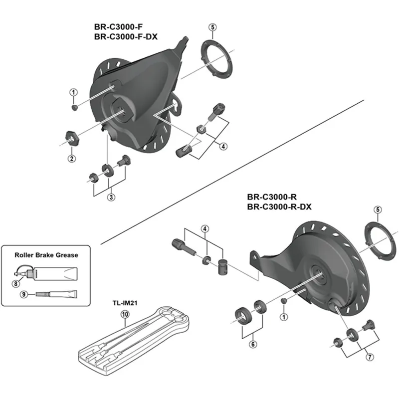 Shimano nexus BR-IM45-F cable adjusting bolt unit-1