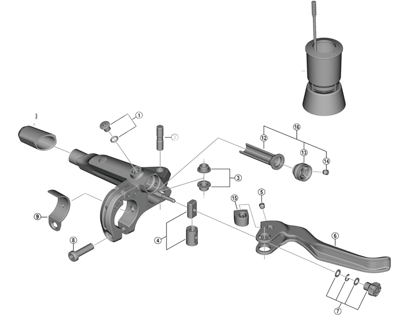 Balfes Bikes Shimano BL-T785 adjust boss and sleeve | Free postage over £30, £10 off first order, price match & 0% finance.