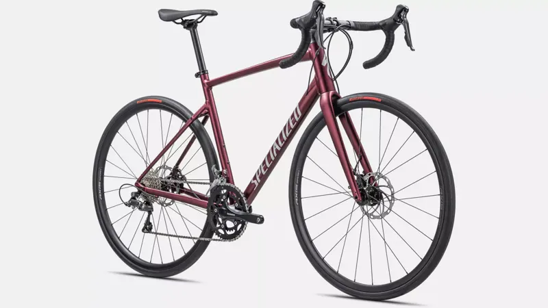 Specialized Allez E5 Disc Road Bike 2025 in Maroon/Silver Dust-1