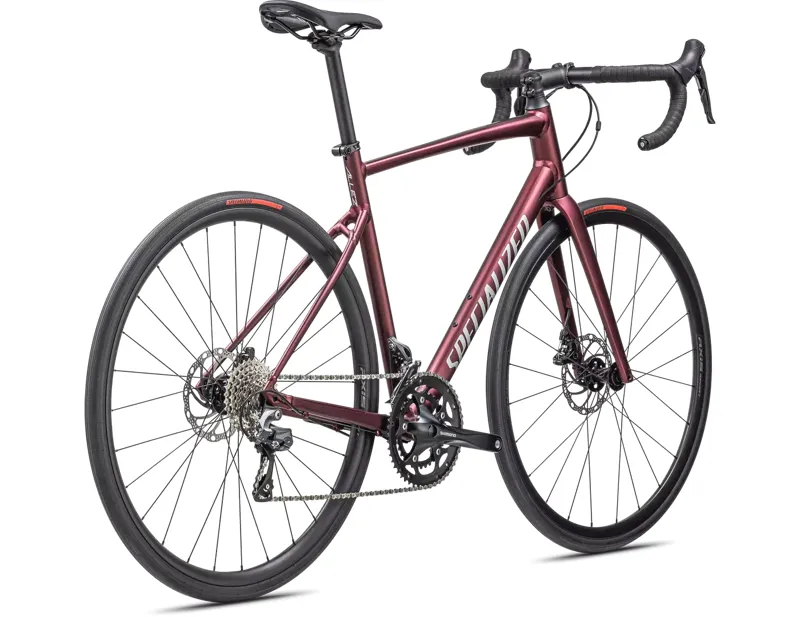 Specialized Allez E5 Disc Road Bike 2026 in Maroon/ Silver/Red-2