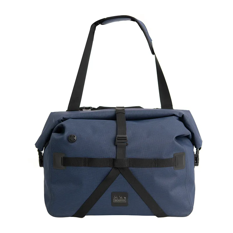 Brompton Borough Large Waterproof Bag in Navy with Frame-1
