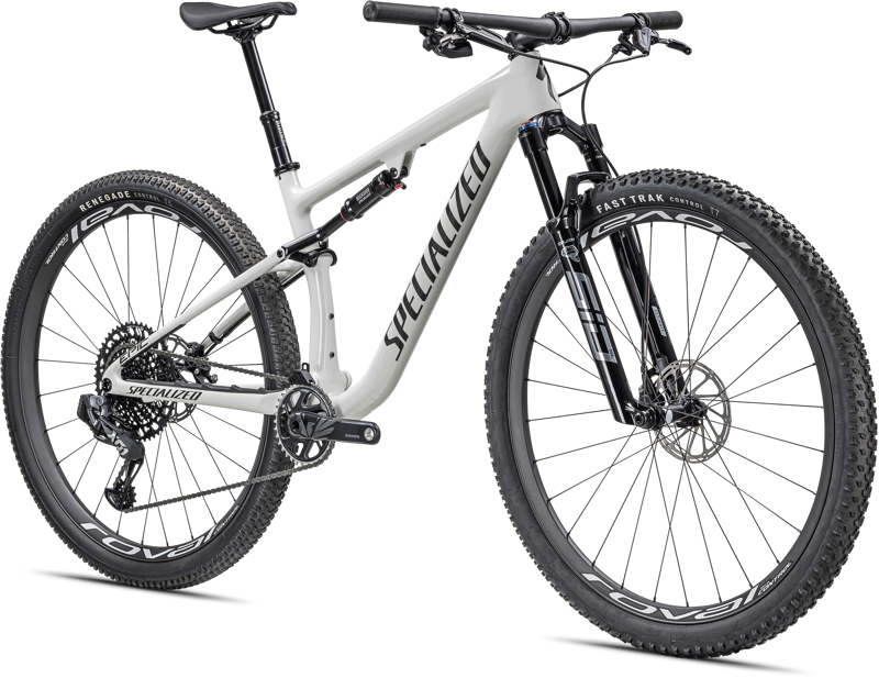 Specialized Epic Pro Full Suspension Mountain Bike 2023 in Dune White Granite/Obsidian-1