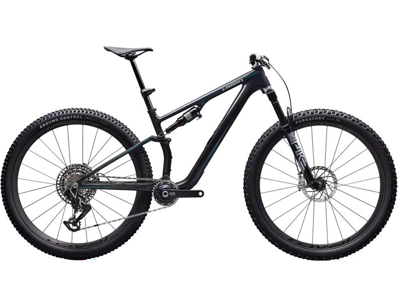 Balfes Bikes Specialized S-Works Epic 8 EVO AXS Full Suspension Mountain Bike 2026 in Carbon Green to Purple Viavi | Free postage over £30, £10 off first order, price match & 0% finance.
