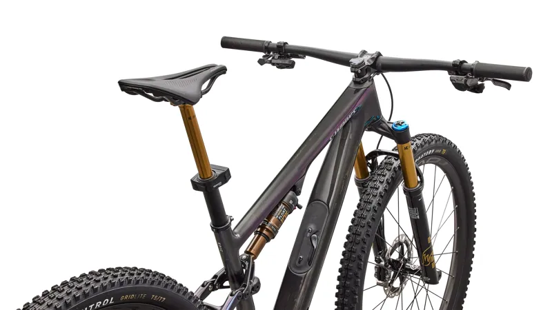 Specialized S-Works Epic 8 EVO XTR Di2 Full Suspension Mountain Bike 2026 in Gloss Carbon / Green to Purple Viavi Fade-3