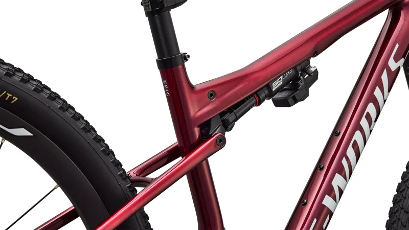 Specialized S-Works Epic 9 Full Suspension Mountain Bike 2027 in Gloss Red Tint/Metallic White-6