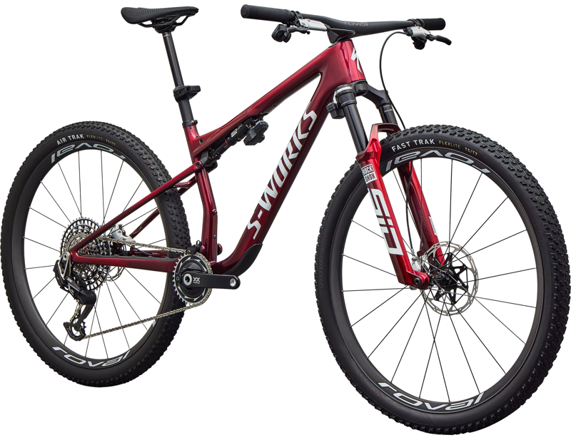 Specialized S-Works Epic 9 Full Suspension Mountain Bike 2027 in Gloss Red Tint/Metallic White-1