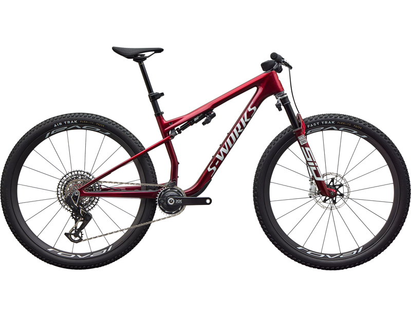 Specialized S-Works Epic 9 Full Suspension Mountain Bike 2027 in Gloss Red Tint/Metallic White