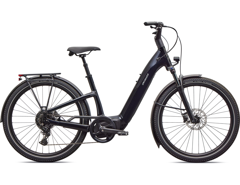 Balfes Bikes Specialized Turbo Como 4.0 Electric Hybrid Bike 2026 in Gloss Metallic Dark Navy / Satin Silver Reflective | Free postage over £30, £10 off first order, price match & 0% finance.