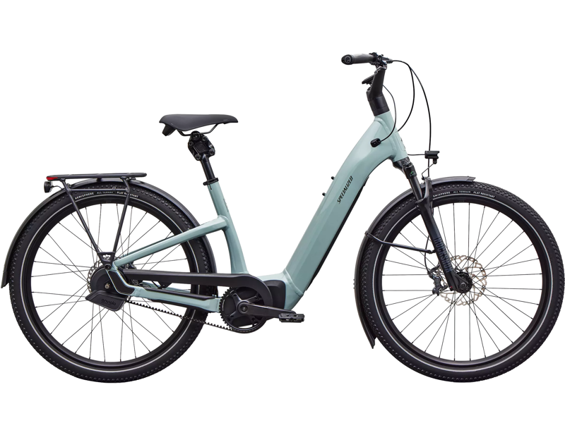 Specialized Turbo Como 5.0 IGH Electric Hybrid Bike 2027 in Gloss Agave Grey/Oak Green Metallic