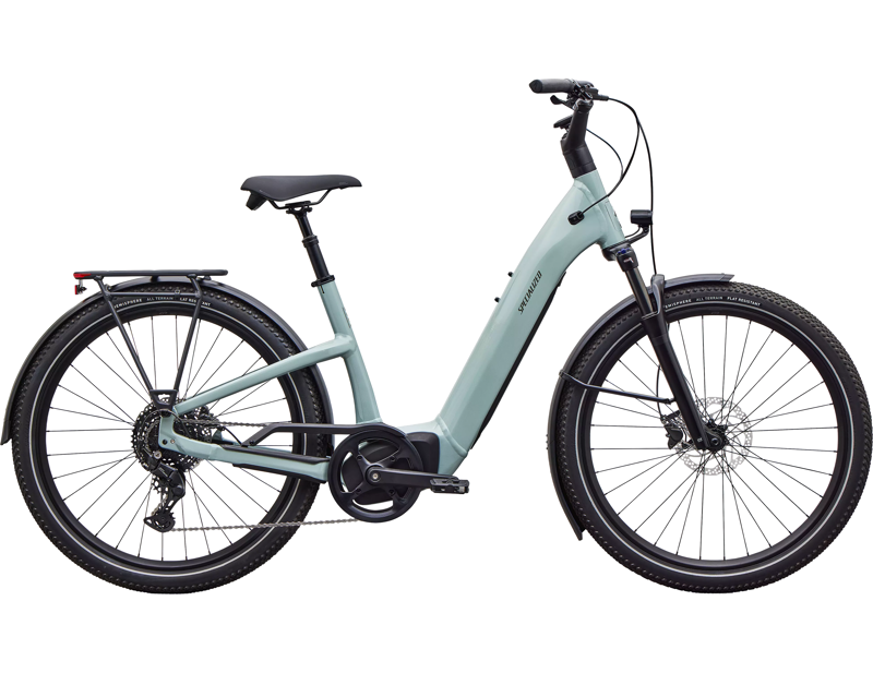 Specialized Turbo Como 4.0 Electric Hybrid Bike 2027 in Gloss Agave Grey/Oak Green Metallic