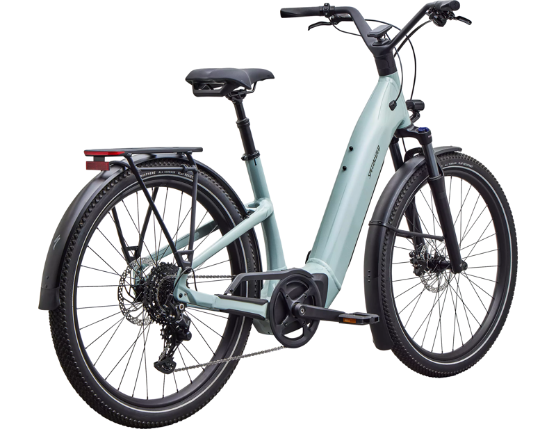 Specialized Turbo Como 4.0 Electric Hybrid Bike 2027 in Gloss Agave Grey/Oak Green Metallic-1