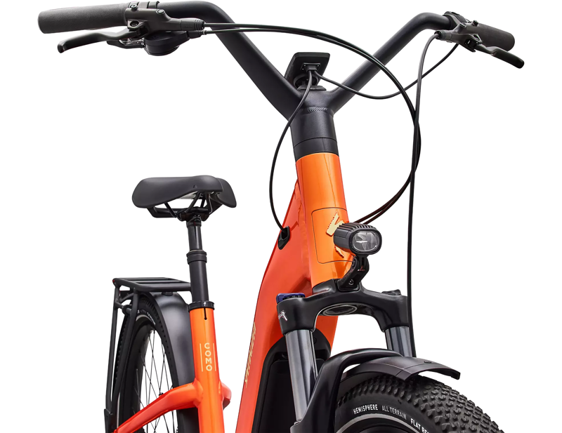 Specialized Turbo Como 4.0 Electric Hybrid Bike 2027 in Gloss Tangerine/Sunset Yellow-3