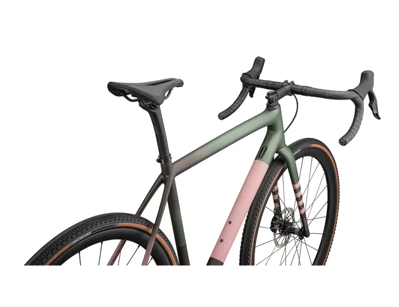 Specialized Crux Expert Gravel Bike 2025 in Cypress/Doppio/Dusky Pink/Champagne 5-3