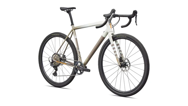 Specialized Crux Comp Gravel Bike 2026 in Dune White/sandstone Metallic/desert Metallic/orange Zest-1