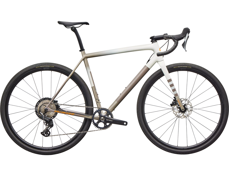 Balfes Bikes Specialized Crux Comp Gravel Bike 2026 in Dune White/sandstone Metallic/desert Metallic/orange Zest | Free postage over £30, £10 off first order, price match & 0% finance.