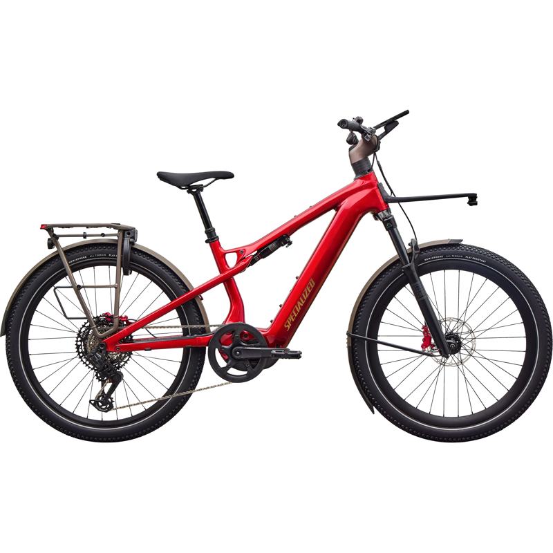 Balfes Bikes Specialized Turbo Vado 3 X 6.0 Electric Full Suspension Mountain Bike 2027 in Gloss Ruby Metallic | Free postage over £30, £10 off first order, price match & 0% finance.