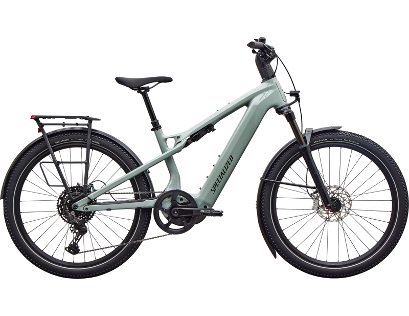 Balfes Bikes Specialized Turbo Vado 3 X 4.0 Electric Full Suspension Mountain Bike 2027 in Gloss Agave Grey | Free postage over £30, £10 off first order, price match & 0% finance.