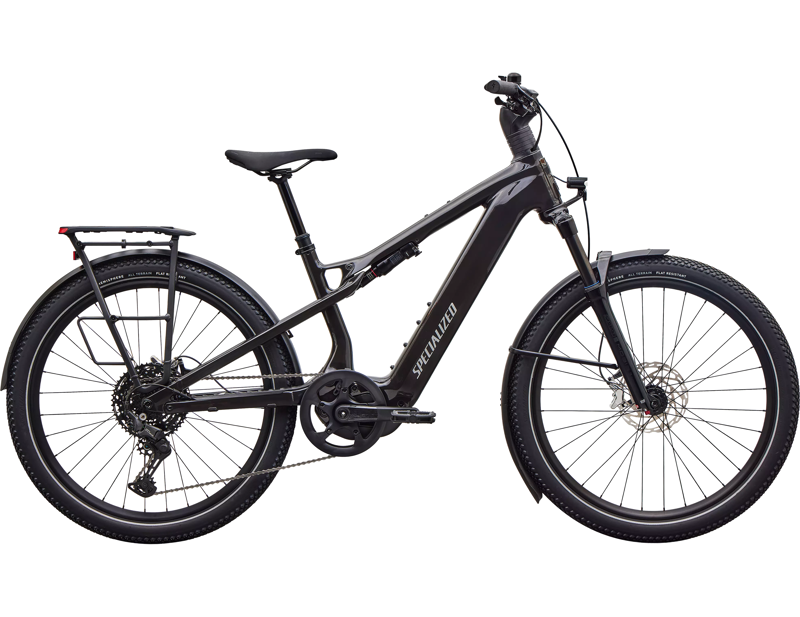Balfes Bikes Specialized Turbo Vado 3 X 4.0 Electric Full Suspension Mountain Bike 2027 in Gloss Obsidian | Free postage over £30, £10 off first order, price match & 0% finance.