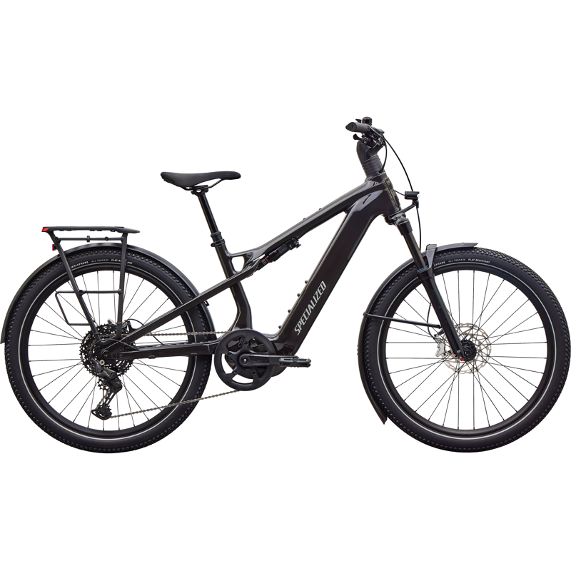Balfes Bikes Specialized Turbo Vado 3 X 4.0 Electric Full Suspension Mountain Bike 2027 in Gloss Obsidian | Free postage over £30, £10 off first order, price match & 0% finance.
