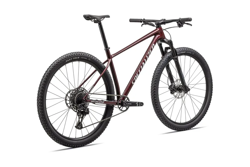 Specialized Chisel Comp Mountain Bike 2025 in Gloss Red Tint Over Smoke/White-2