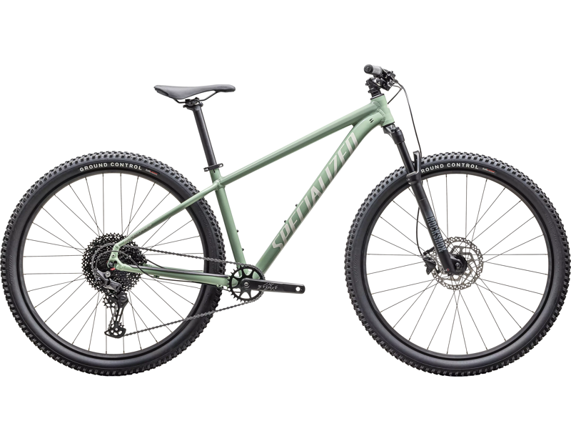 Specialized Rockhopper Comp Hardtail Mountain Bike 2026 in Gloss Pistachio / White Mountains