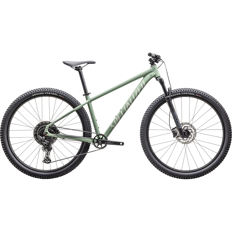 Balfes Bikes Specialized Rockhopper Comp Hardtail Mountain Bike 2026 in Gloss Pistachio / White Mountains | Free postage over £30, £10 off first order, price match & 0% finance.