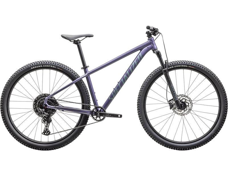 Balfes Bikes Specialized Rockhopper Comp Hardtail Mountain Bike 2026 in Satin Mauve Metallic / Fjord Metallic | Free postage over £30, £10 off first order, price match & 0% finance.