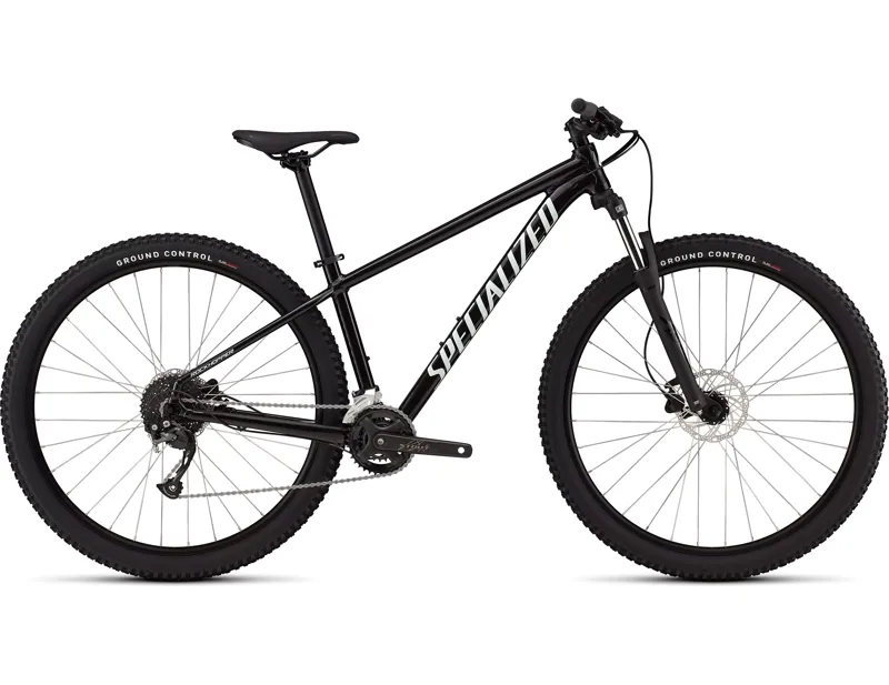Balfes Bikes Specialized Rockhopper Hardtail Mountain Bike 2026 in Gloss Obsidian / Dunewhite | Free postage over £30, £10 off first order, price match & 0% finance.