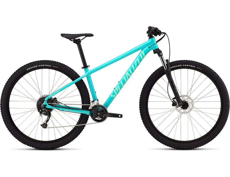 Balfes Bikes Specialized Rockhopper Hardtail Mountain Bike 2026 in Gloss Lagoon Blue / Oaisis | Free postage over £30, £10 off first order, price match & 0% finance.