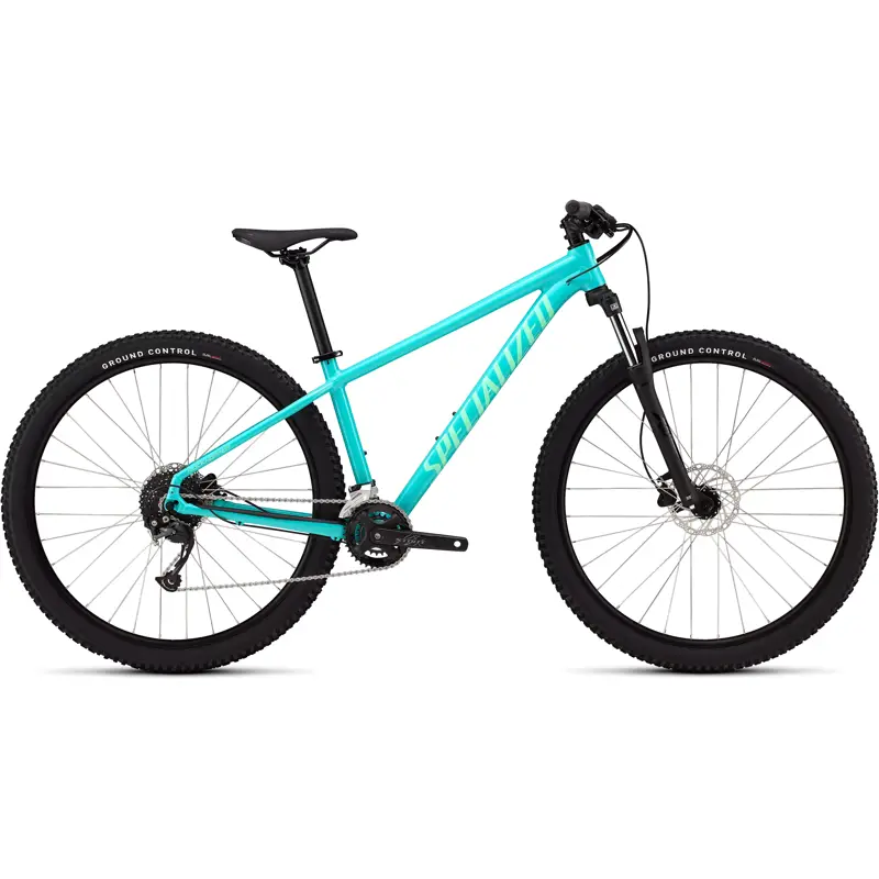 Balfes Bikes Specialized Rockhopper Hardtail Mountain Bike 2026 in Gloss Lagoon Blue / Oaisis | Free postage over £30, £10 off first order, price match & 0% finance.