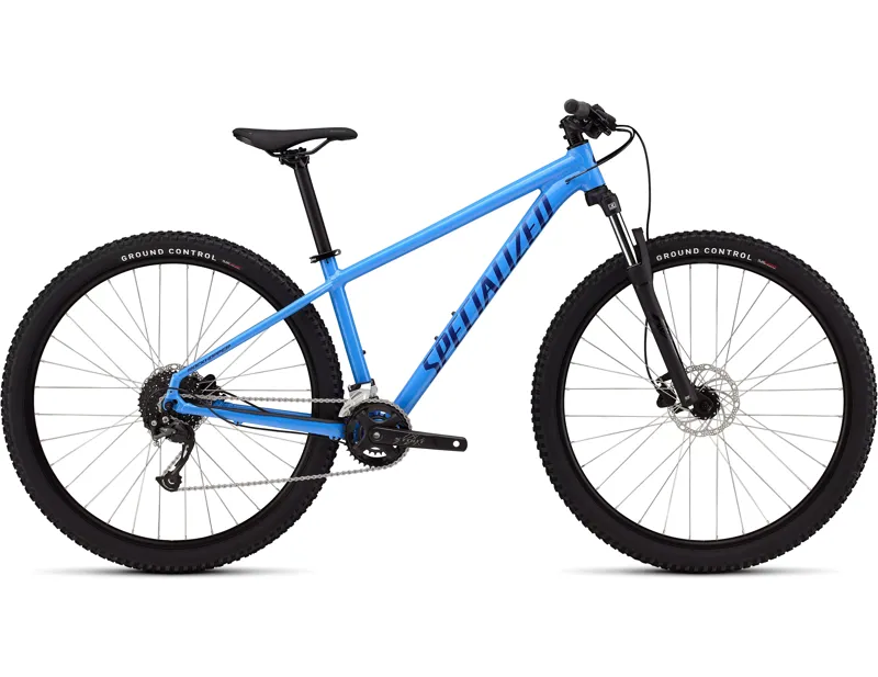 Balfes Bikes Specialized Rockhopper Hardtail Mountain Bike 2026 in Gloss Sky Blue / Majesty Blue Mettalic | Free postage over £30, £10 off first order, price match & 0% finance.