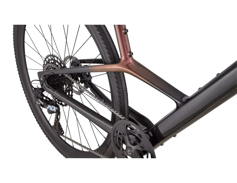 Specialized Sirrus X 5.0 Hybrid Bike 2025 in Gloss Carbon/ Red Pearl-5