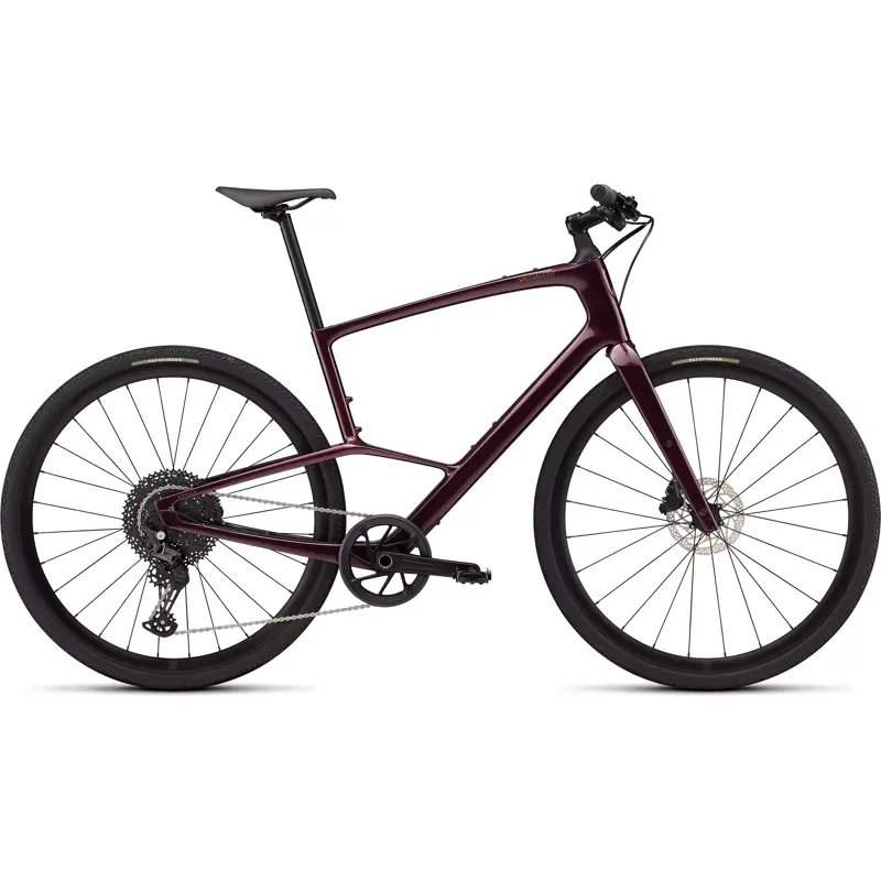 Balfes Bikes Specialized Sirrus X 5.0 Hybrid Bike 2026 in Gloss Bordeaux Metallic / Burnt Gold Metallic Frost Reflective | Free postage over £30, £10 off first order, price match & 0% finance.