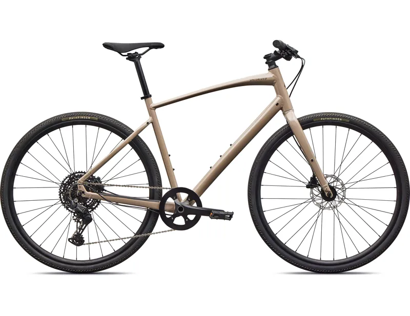 Balfes Bikes Specialized Sirrus X 3.0 Hybrid Bike 2026 in Gloss Sandstone Metallic / Burnt Gold | Free postage over £30, £10 off first order, price match & 0% finance.