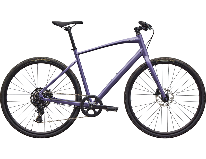 Balfes Bikes Specialized Sirrus X 2.0 Hybrid Bike 2026 in Satin Mauve Metallic / Dolomite Metallic Frost Reflective | Free postage over £30, £10 off first order, price match & 0% finance.